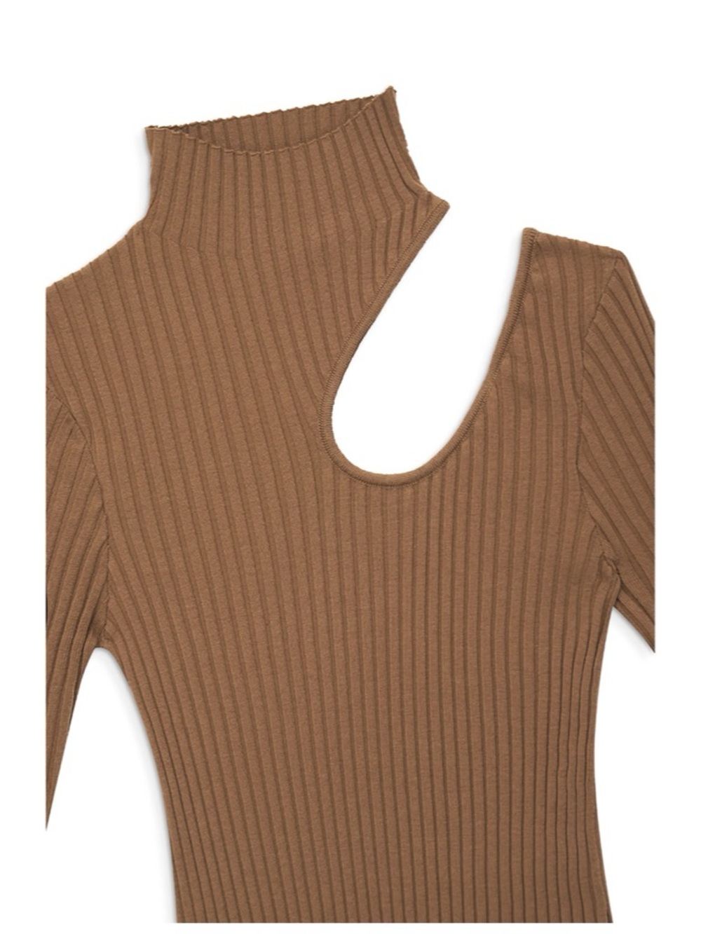 ANINE BING Victoria Brown Camel Knit Cutout Midi Dress XS - Picture 6 of 10